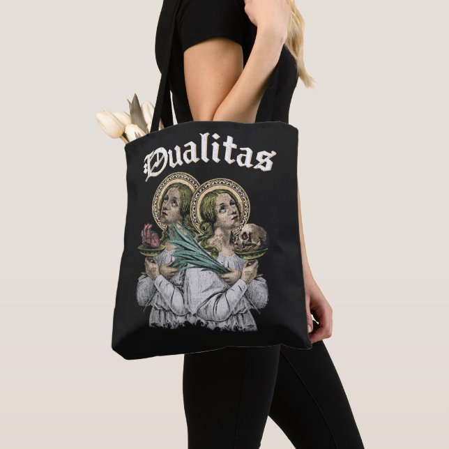 Dualitas - Gothic Design Tote Bag (Close Up)