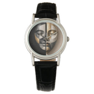 Duality Mask – Modern Geometric Abstract Face Watch