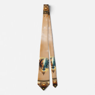Duality of Strength, The Lion and the Woman. Neck Tie