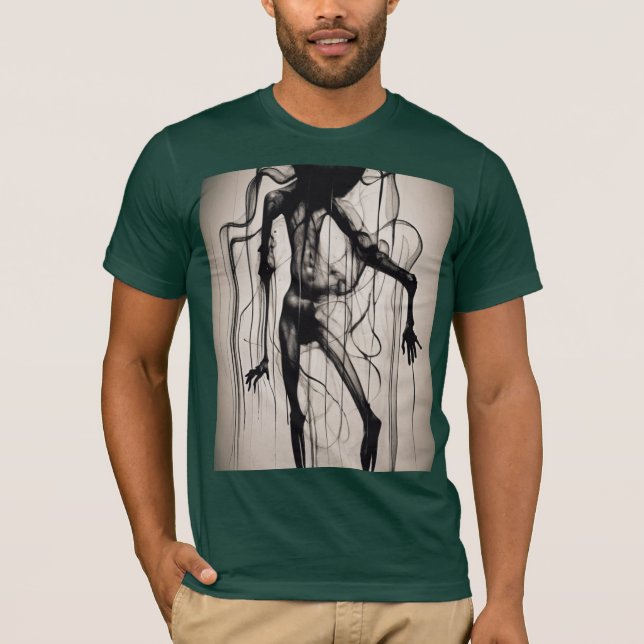 "Duality Unveiled: A Visual Exploration of Bipolar T-Shirt (Front)