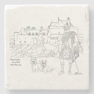 Duart Castle Isle of Mull Scotland Stone Coaster
