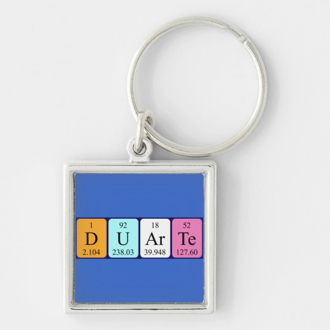 Duarte periodic table name keyring (Front)