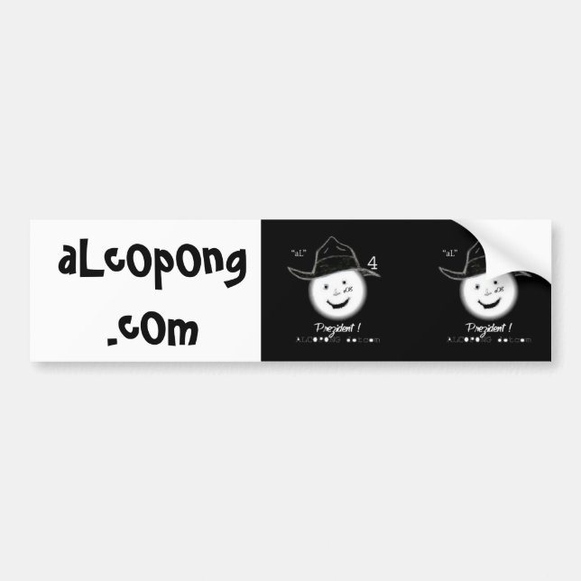 DuB aLcOpOng.com, aLcOpOng.cOm Bumper Sticker (Front)