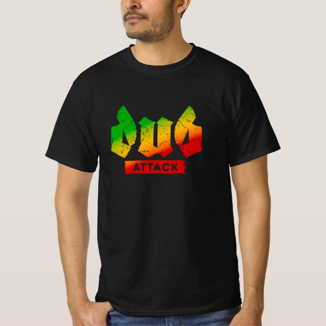 Dub Attack Rasta Colors Reggae T-Shirt (Front)