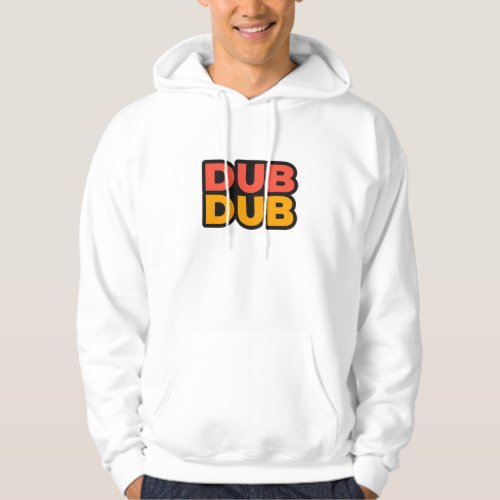 Dub Dub RedOrange Logo   Hoodie