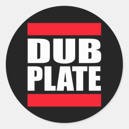 Dub Plate Dubplate Classic Round Sticker