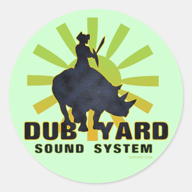 Dub Yard Sound System Classic Round Sticker (Front)