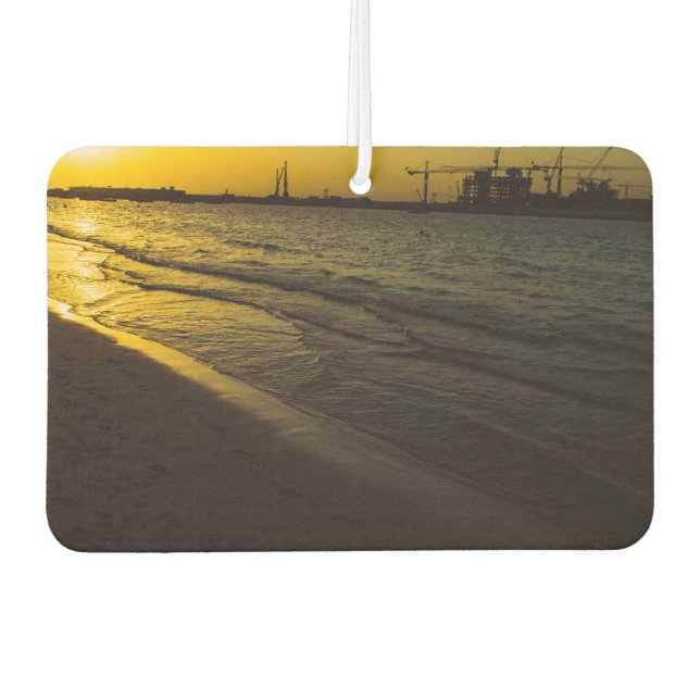 Dubai beach sunset air freshener (Front)