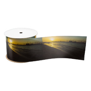 Dubai beach sunset satin ribbon