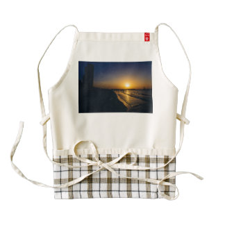 Dubai beach sunset zazzle HEART apron