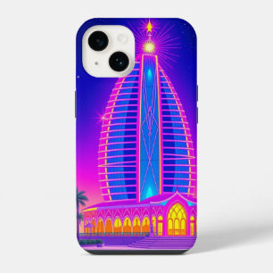 Dubai Burj Al Arab Neon Night – Dubai Mobile iPhone 14 Case