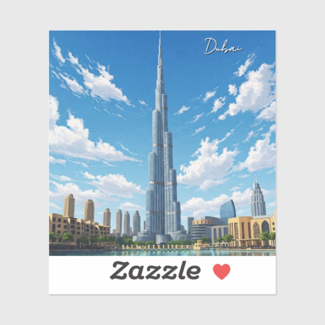 Dubai Burj Al Arab UAE Travel Sticker (Sheet)