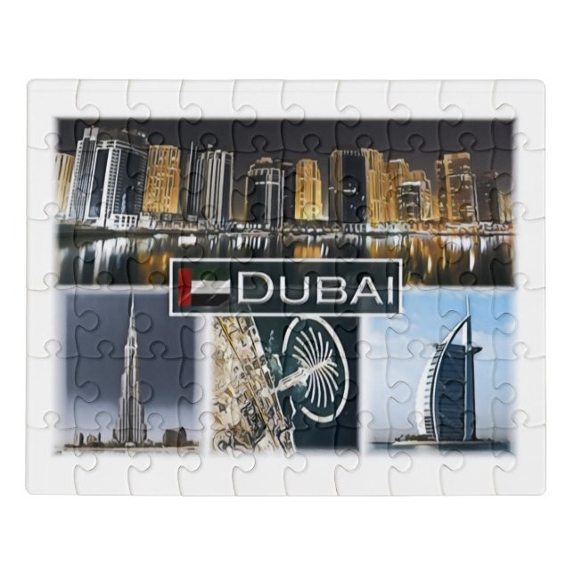 Dubai - Burj Khalifa - marina tower - Jigsaw Puzzle (Puzzle Horizontal)