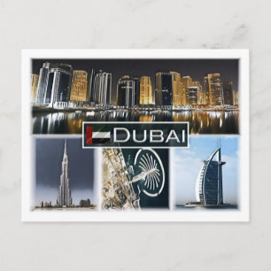 Dubai - Burj Khalifa - marina tower - Postcard