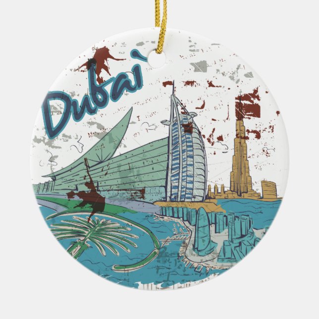 Dubai Ceramic Ornament (Front)