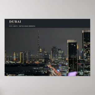 Dubai City Lights Poster