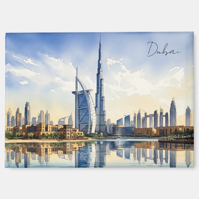 Dubai Cityscape UAE travel Magnet (Front)