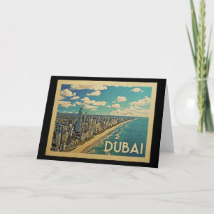 Dubai Coast Vintage Travel Card