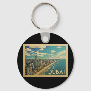 Dubai Coast Vintage Travel Keychain