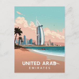 Dubai Coast Vintage Travel Postcard