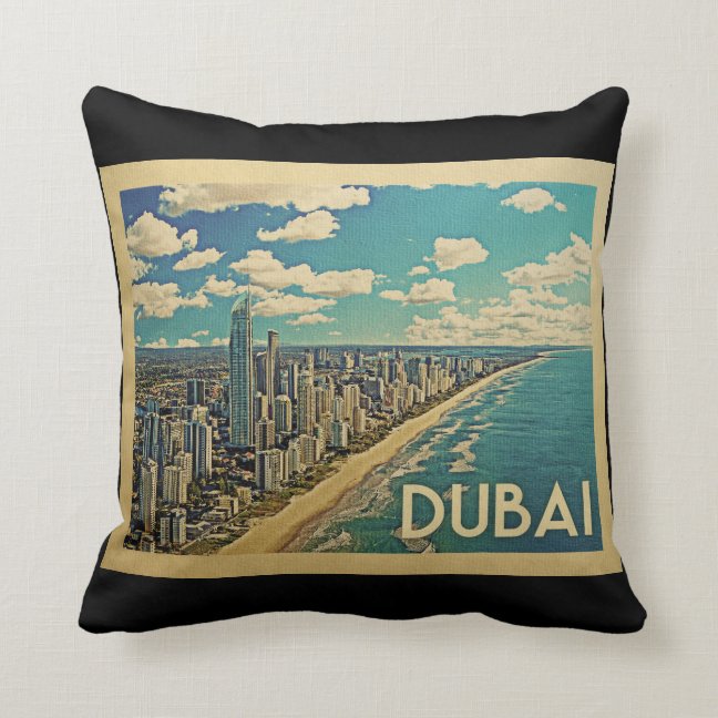 Dubai Coast Throw Pillow