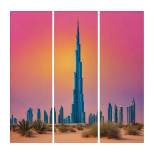 Dubai Colorful Burj Khalifa Ai art
