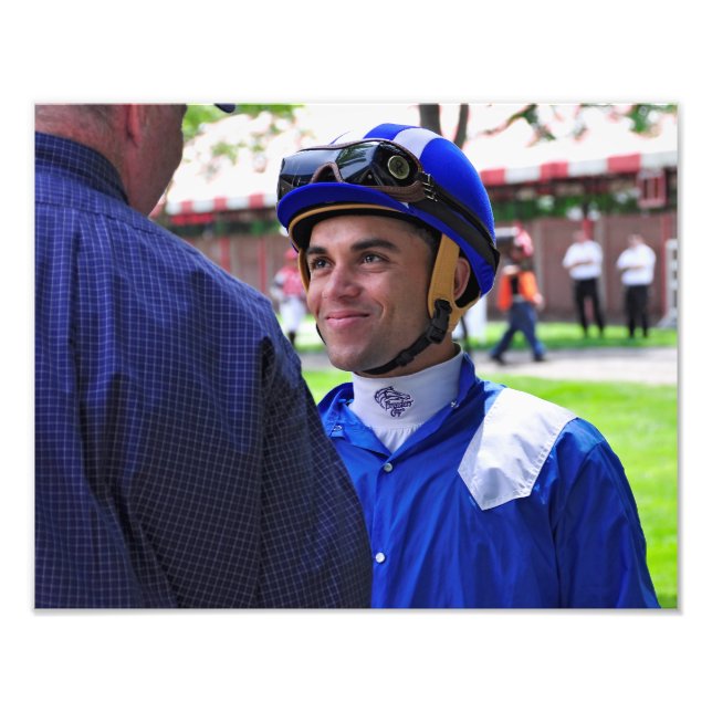 Dubai Derby winning jockey Joel Rosario Photo Print (Front)