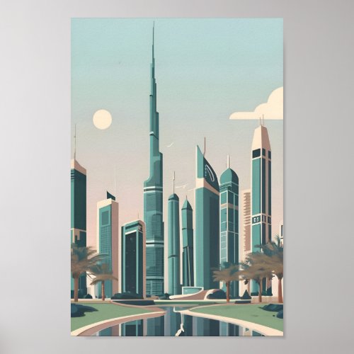 Dubai Elegance 4K City Landscape Print