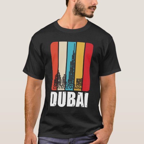 Dubai Emirates Burj Khalifa Retro UAE T_Shirt