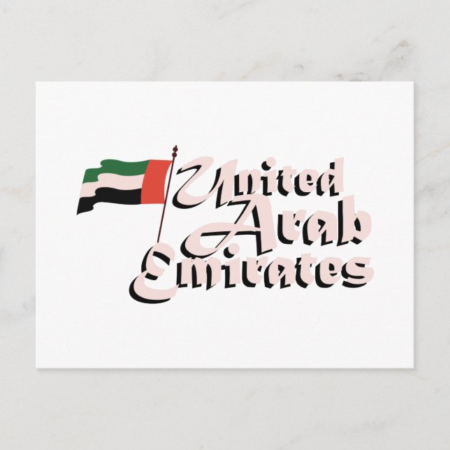 Dubai Flag United Arab Emirates Postcard (Front)