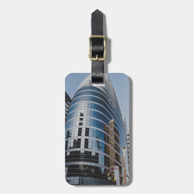 Dubai glass skyscraper luggage tag (Front Vertical)