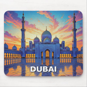 Dubai Grand Mosque UAE Sunset Mouse Pad