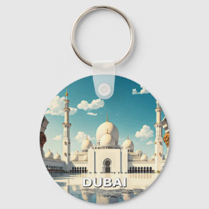 Dubai Grand Mosque UAE Travel Keychain