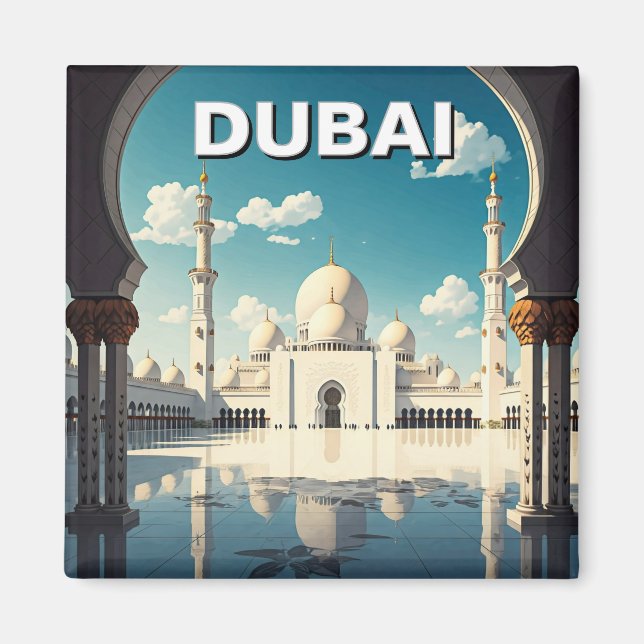 Dubai Grand Mosque UAE Travel Magnet (Front)