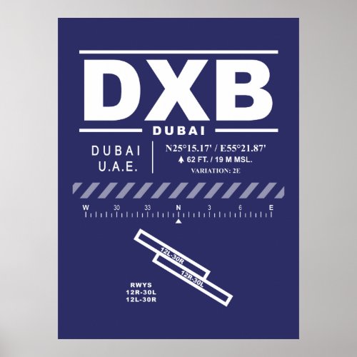 Dubai International Airport DXB Poster