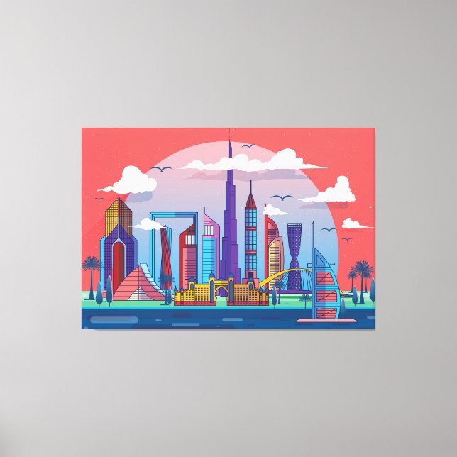  Dubai Landmark     Canvas Print (Front)