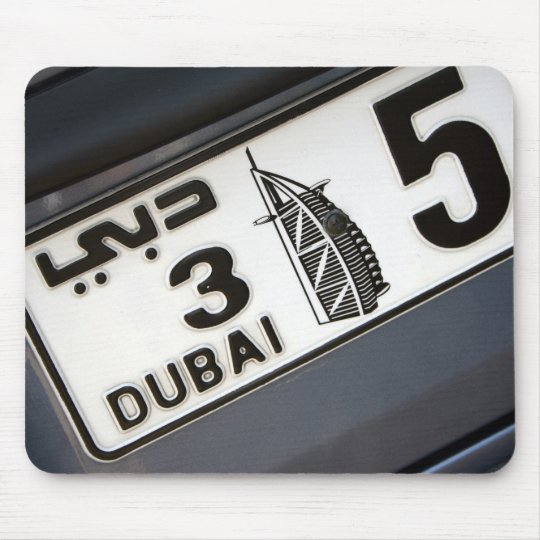Dubai License Plate Mouse Pad