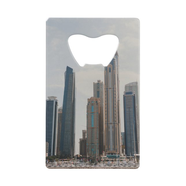 Dubai Marina architecture Credit Card Bottle Opener (Front)