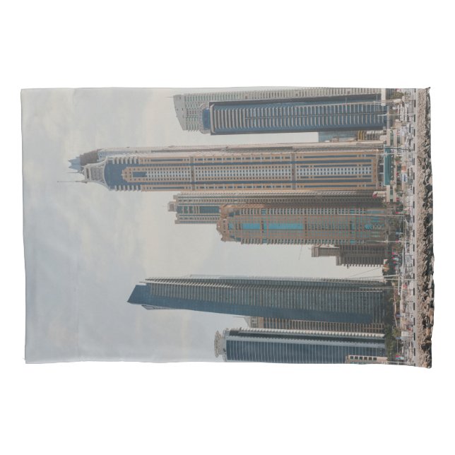 Dubai Marina architecture Pillow Case (Front)