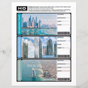 Dubai Mock Ticket for Travel and Events