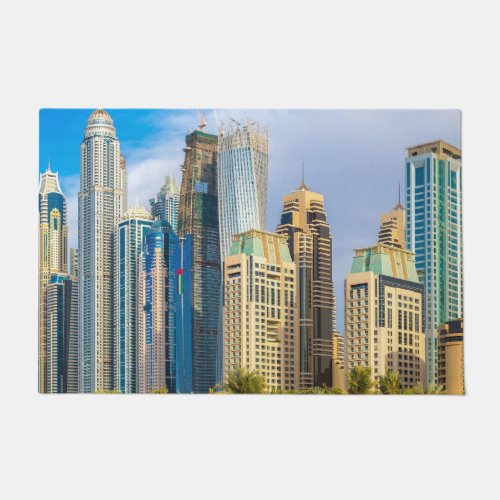 Dubai modern skyscrapers Corniche Doormat