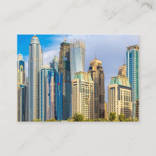 Dubai modern skyscrapers Corniche Enclosure Card