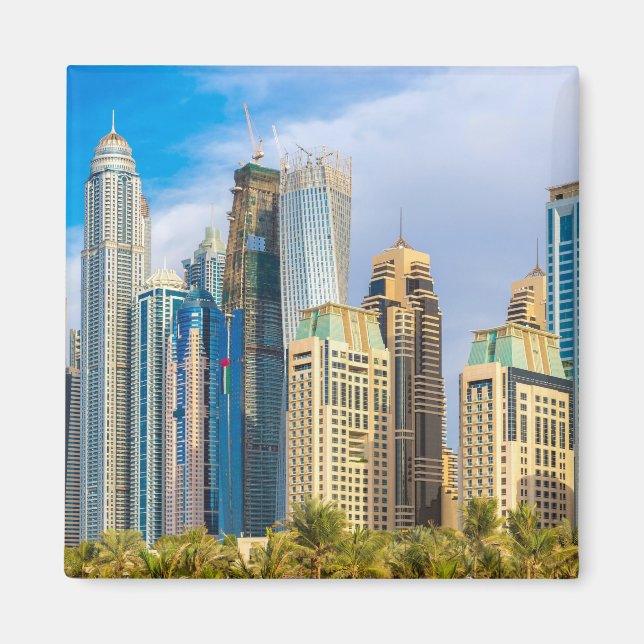 Dubai modern skyscrapers Corniche Magnet (Front)