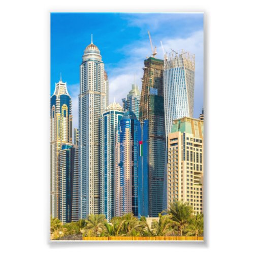 Dubai modern skyscrapers Corniche Photo Print