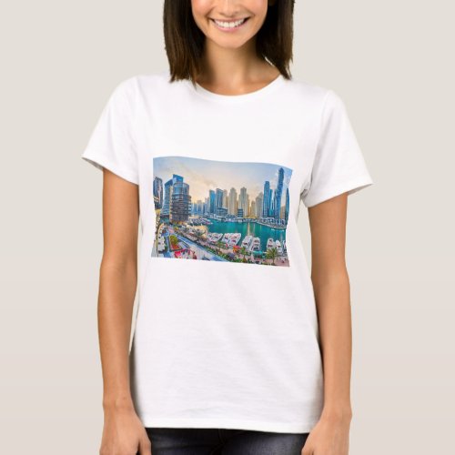 Dubai modern skyscrapers Corniche T_Shirt