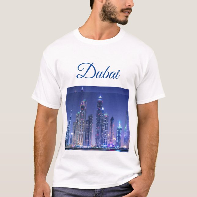 Dubai modern skyscrapers Corniche T-Shirt (Front)