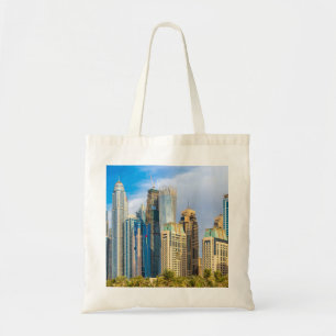 Dubai modern skyscrapers Corniche Tote Bag