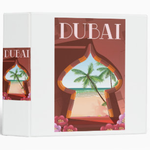 Dubai Palace Travel poster 3 Ring Binder