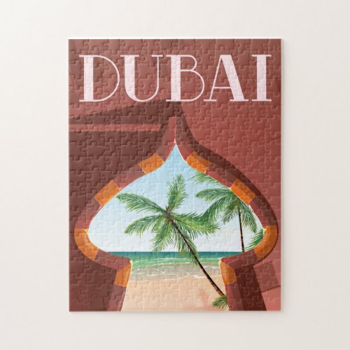 Dubai Palace Travel poster Jigsaw Puzzle