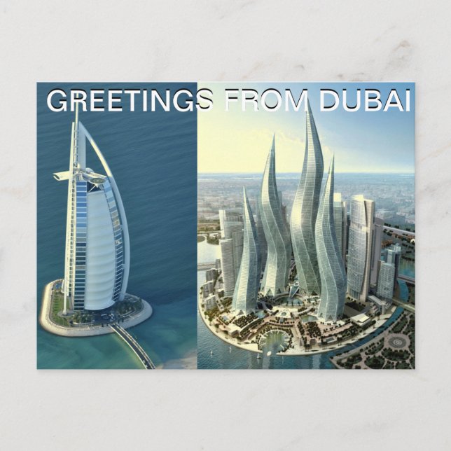 DUBAI Postcard designed by Mojisola A Gbadamosi (Front)